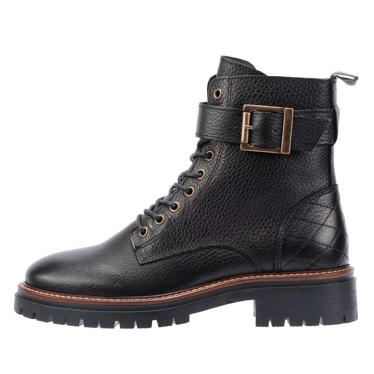 Barbour Heidi Bottes Noires En Cuir Pour Femmes