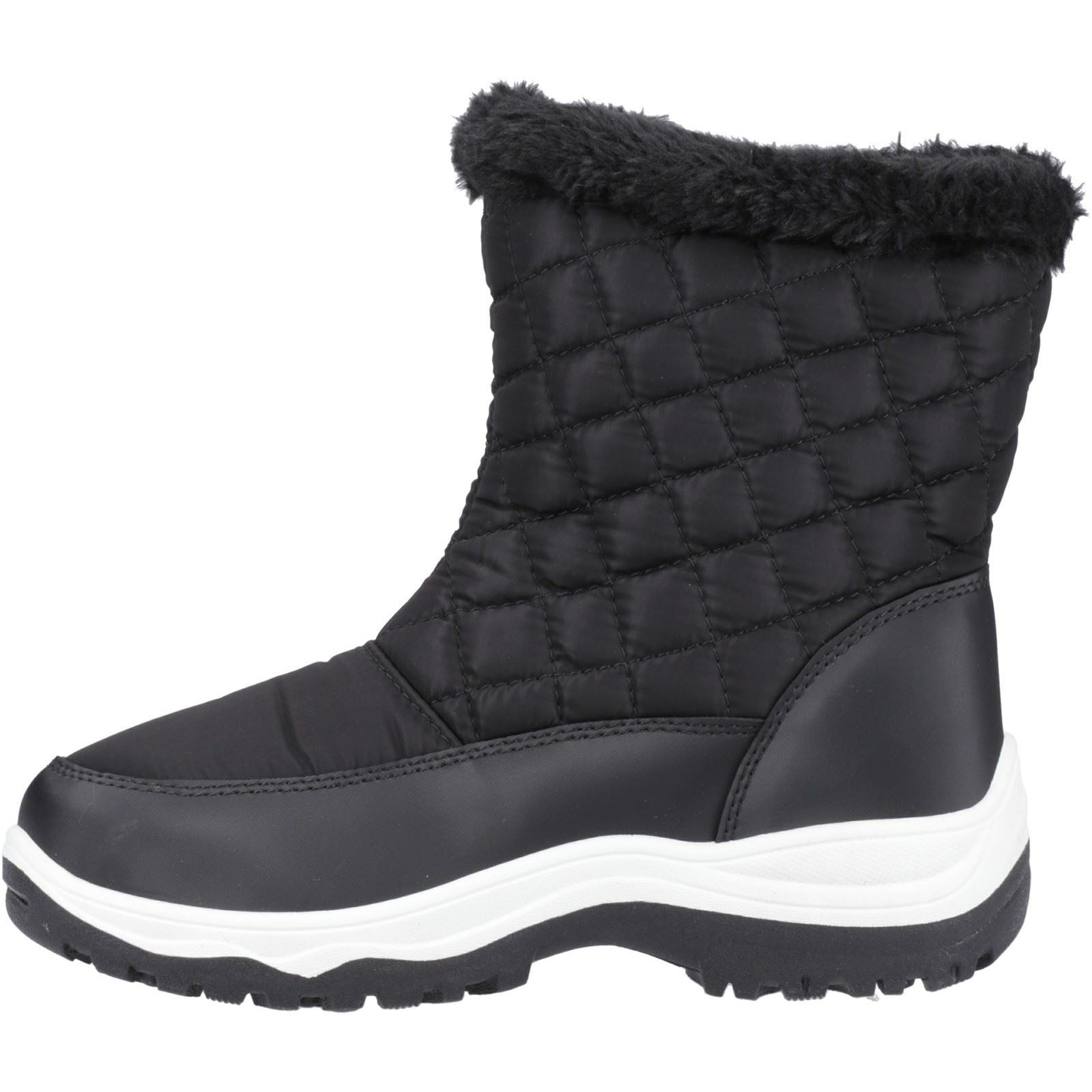 Cotswold Butterrow Chaussures Mi-mollet D'hiver Noires Pour Femmes