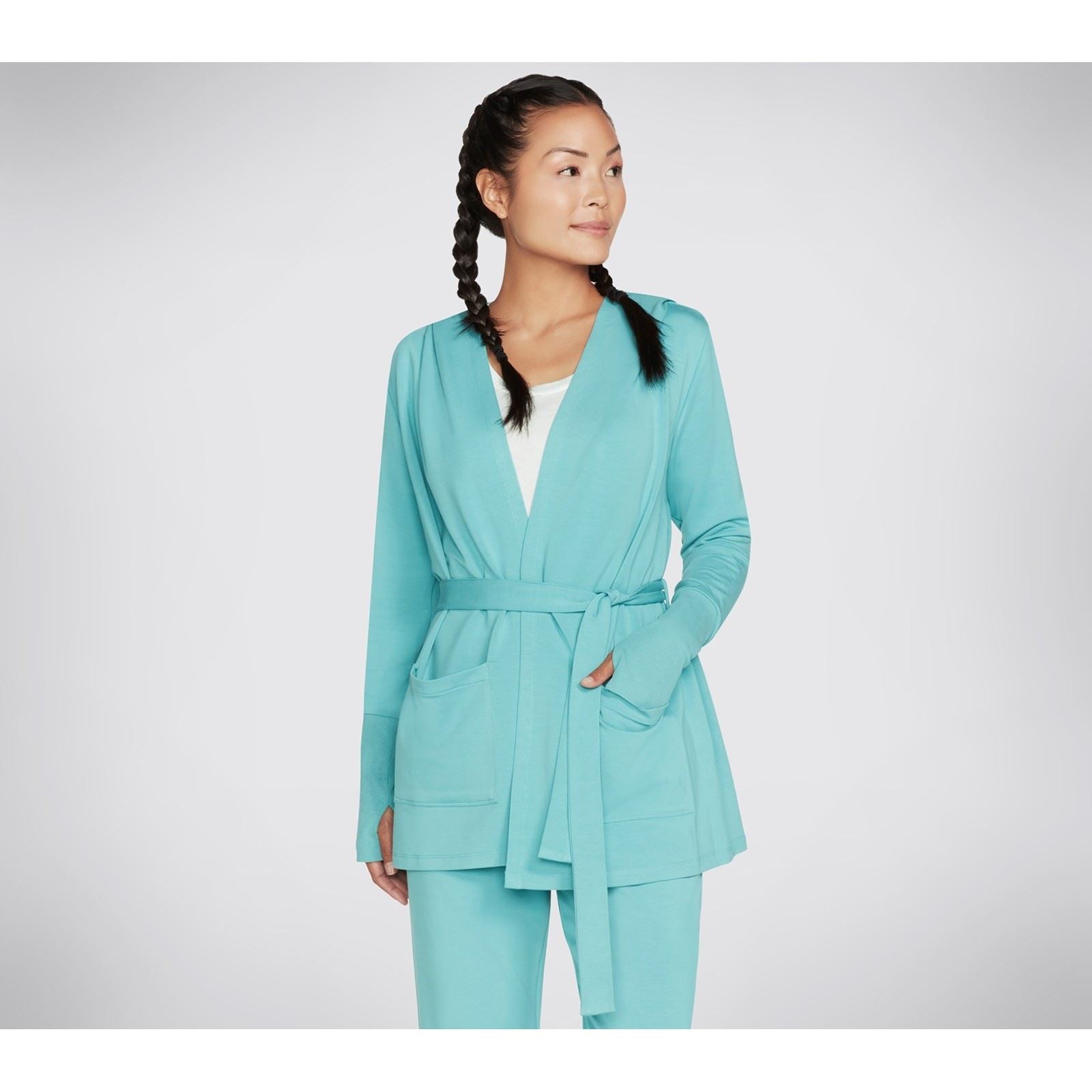 Skechers Performance Everyday Belted Gilets Turquoise Clair Pour Femmes