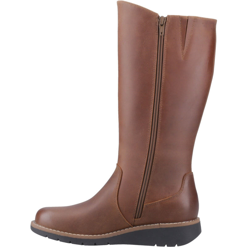 Hush Puppies Luna Bottes En Cuir Marron Pour Femmes
