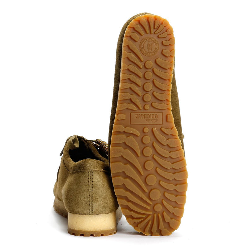 Clarks Originals Wallabee RB Chaussures À Lacets Vertes Pour Hommes En Daim