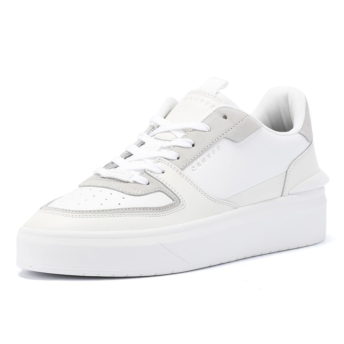 Cruyff Surefire Tennis Baskets Blanches En Cuir Pour Hommes