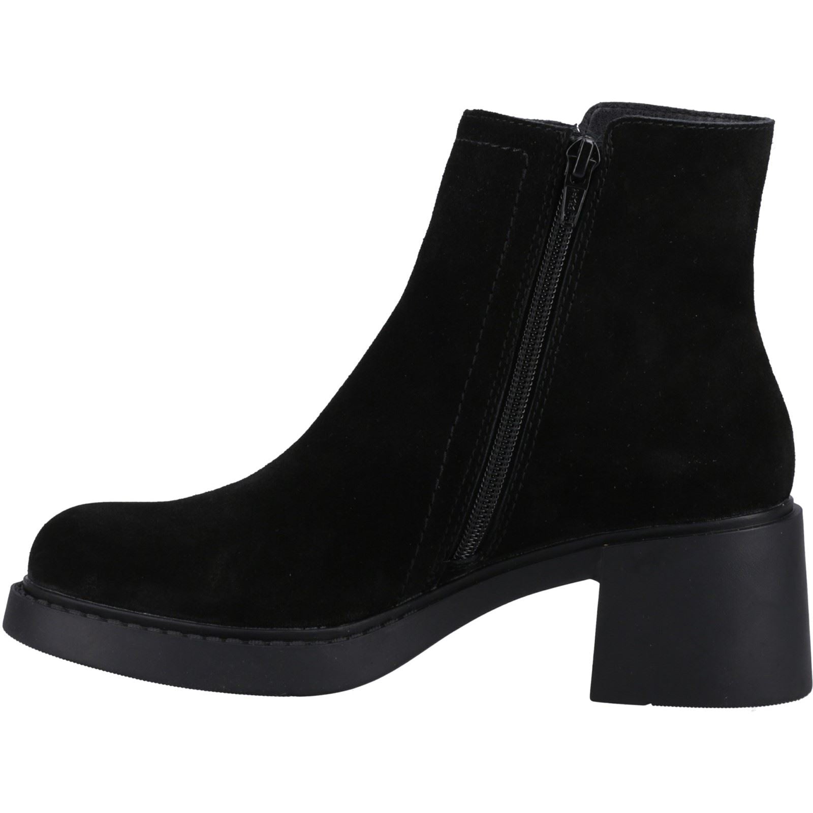 Hush Puppies Adele Femmes Suède Bottines Noires À Talons