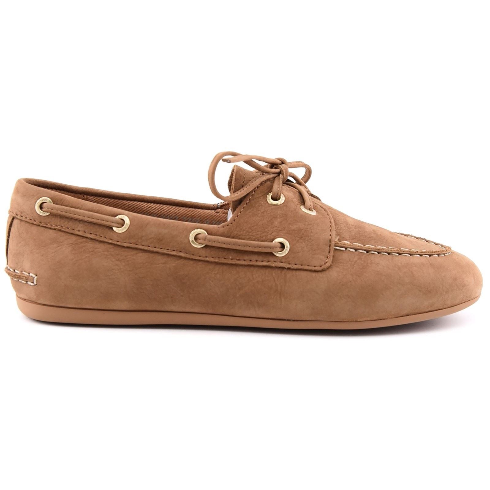 Sperry Slim Boat Chaussures Bateau En Cuir Pour Femmes Couleur Tan