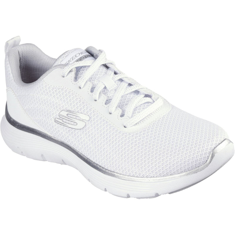 Skechers Flex Appeal 5.0 Uptake Chaussures De Sport Blanc/Argent Pour Femme