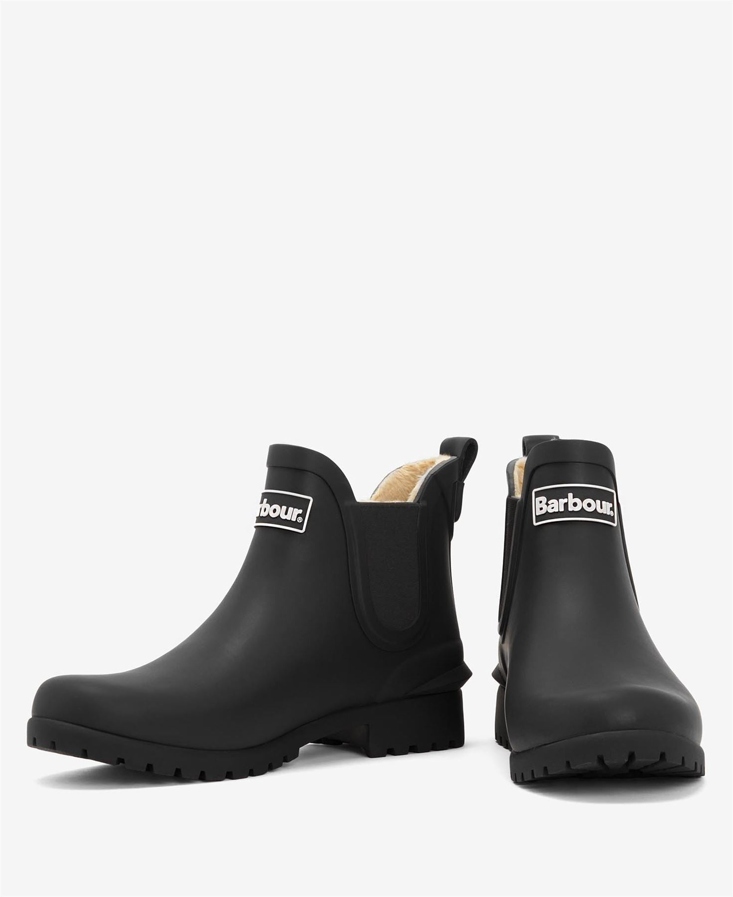 Barbour Kirkton Lined Ankle Bottes En Caoutchouc Pour Femmes, Noires