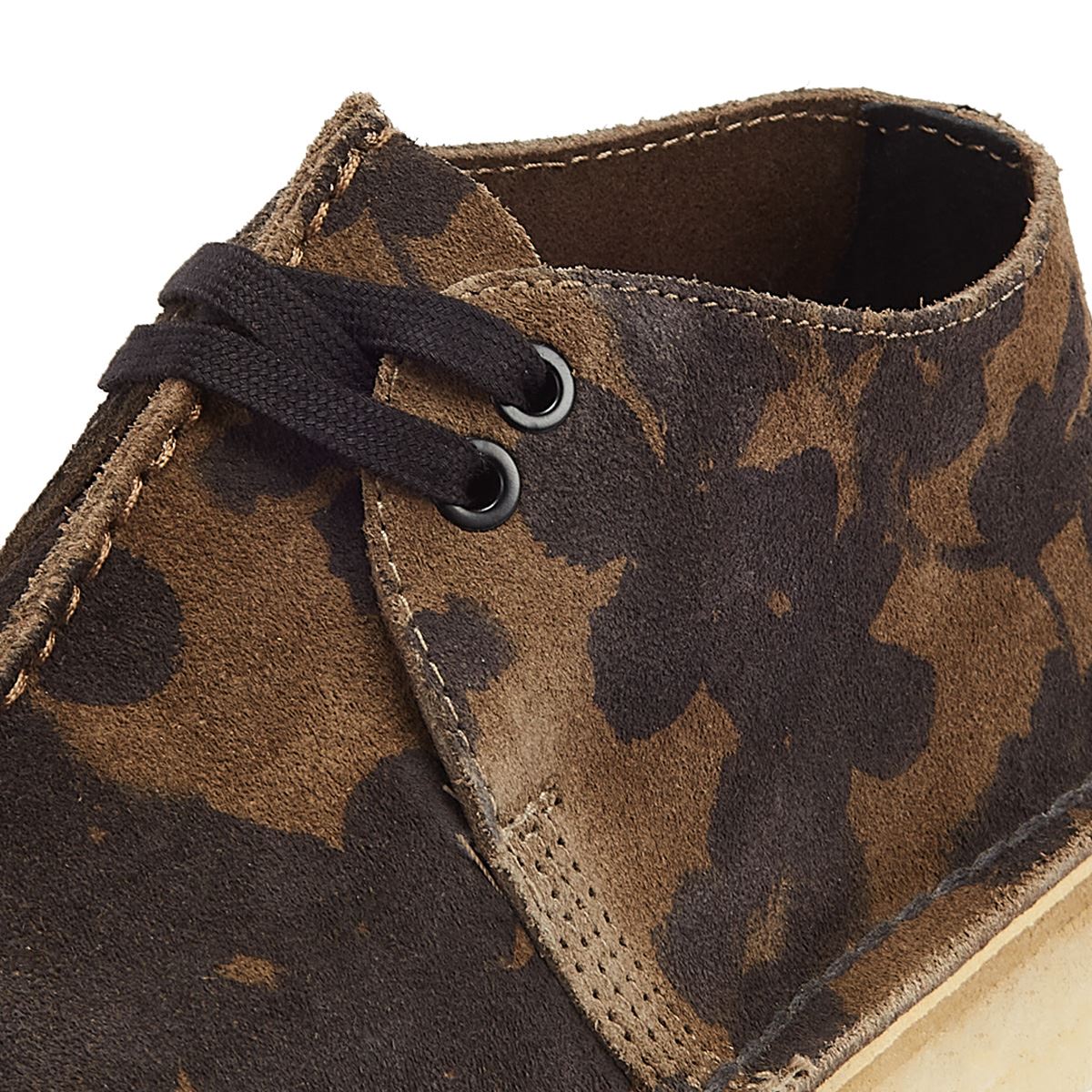 Clarks Originals Desert Trek Floral Noir/Kaki Pour Femmes