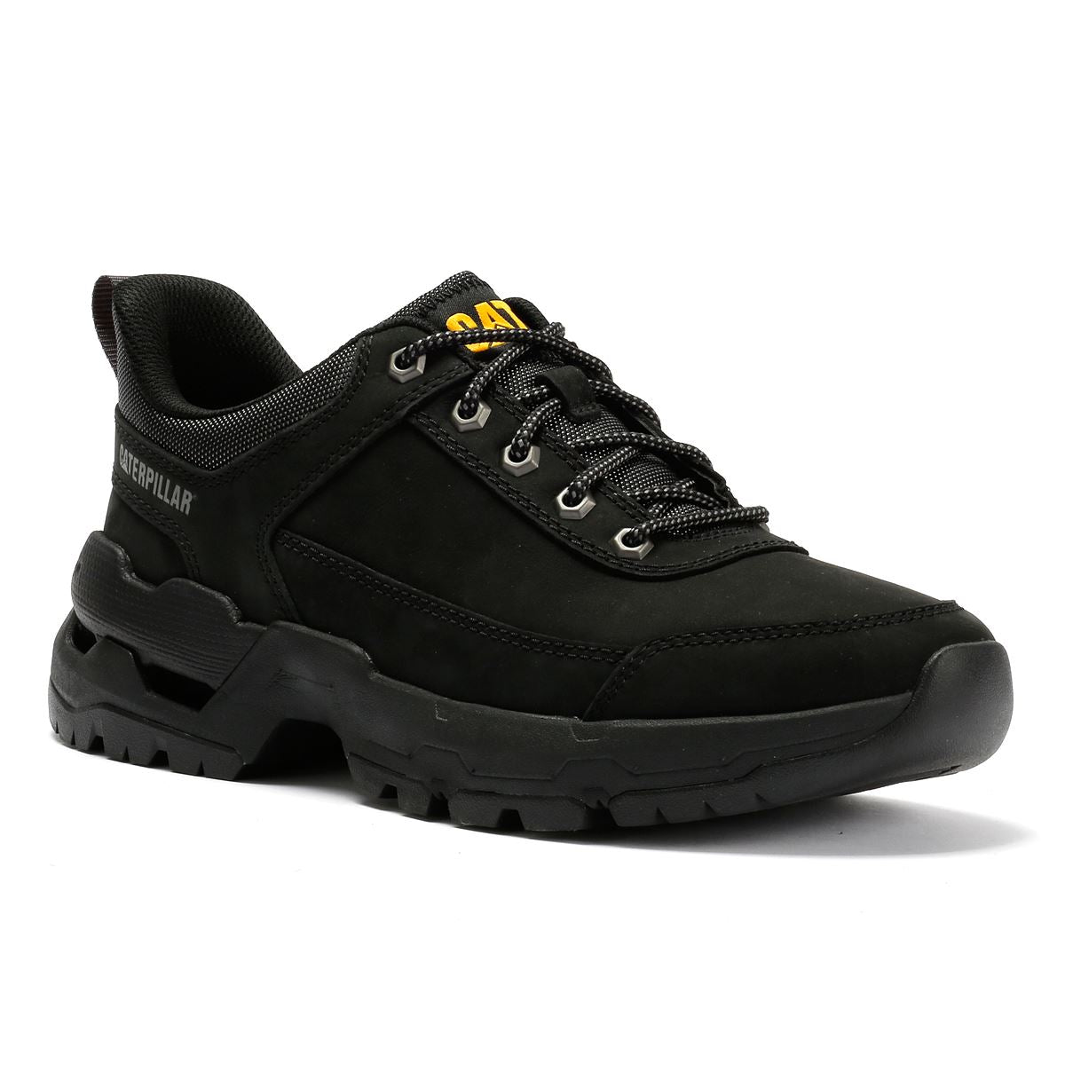 Caterpillar Surge Hiker Lo Waxy Chaussures À Lacets Noires En Nubuck Pour Homme