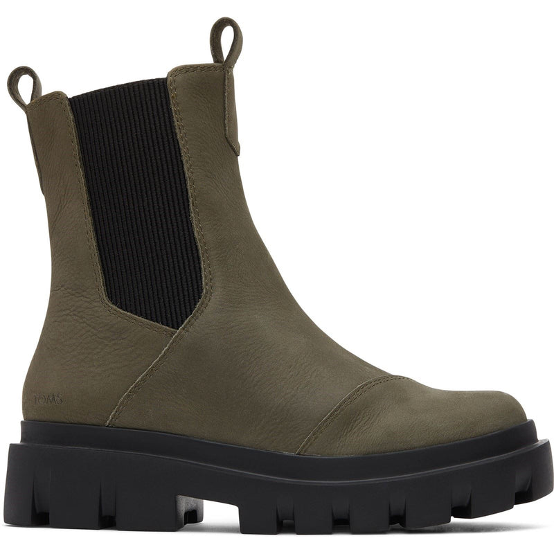 TOMS Rowan Bottes En Cuir Pour Femmes Couleur Olive