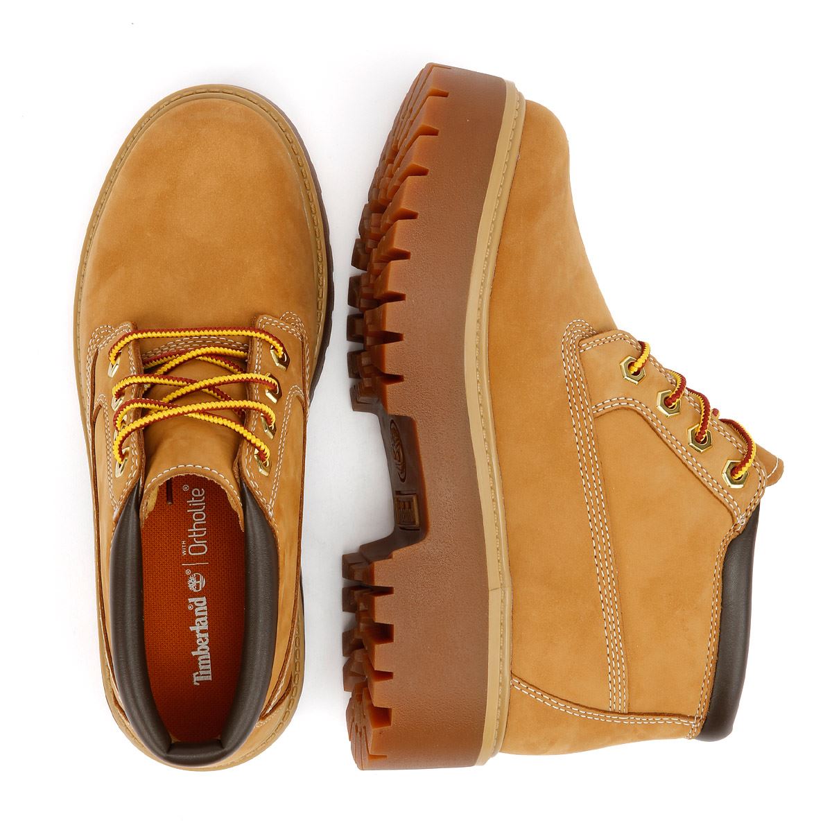Timberland Stone Street Nellie Bottes En Cuir Jaune Pour Femme