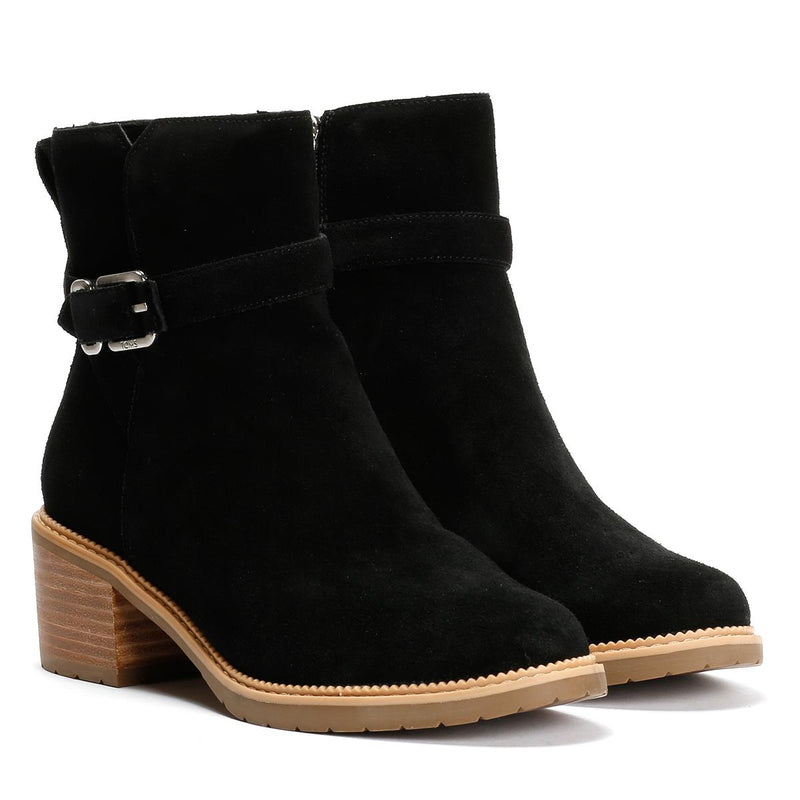 TOMS Hailey Buckle Bottes Noires Pour Femmes En Suède