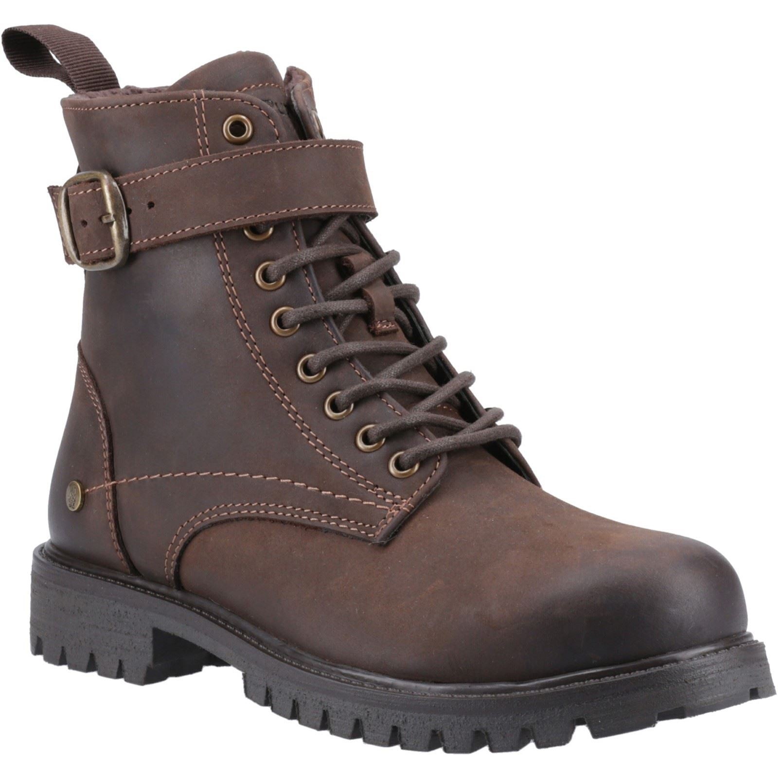 Hush Puppies Wanda Bottes En Cuir Marron Pour Femmes