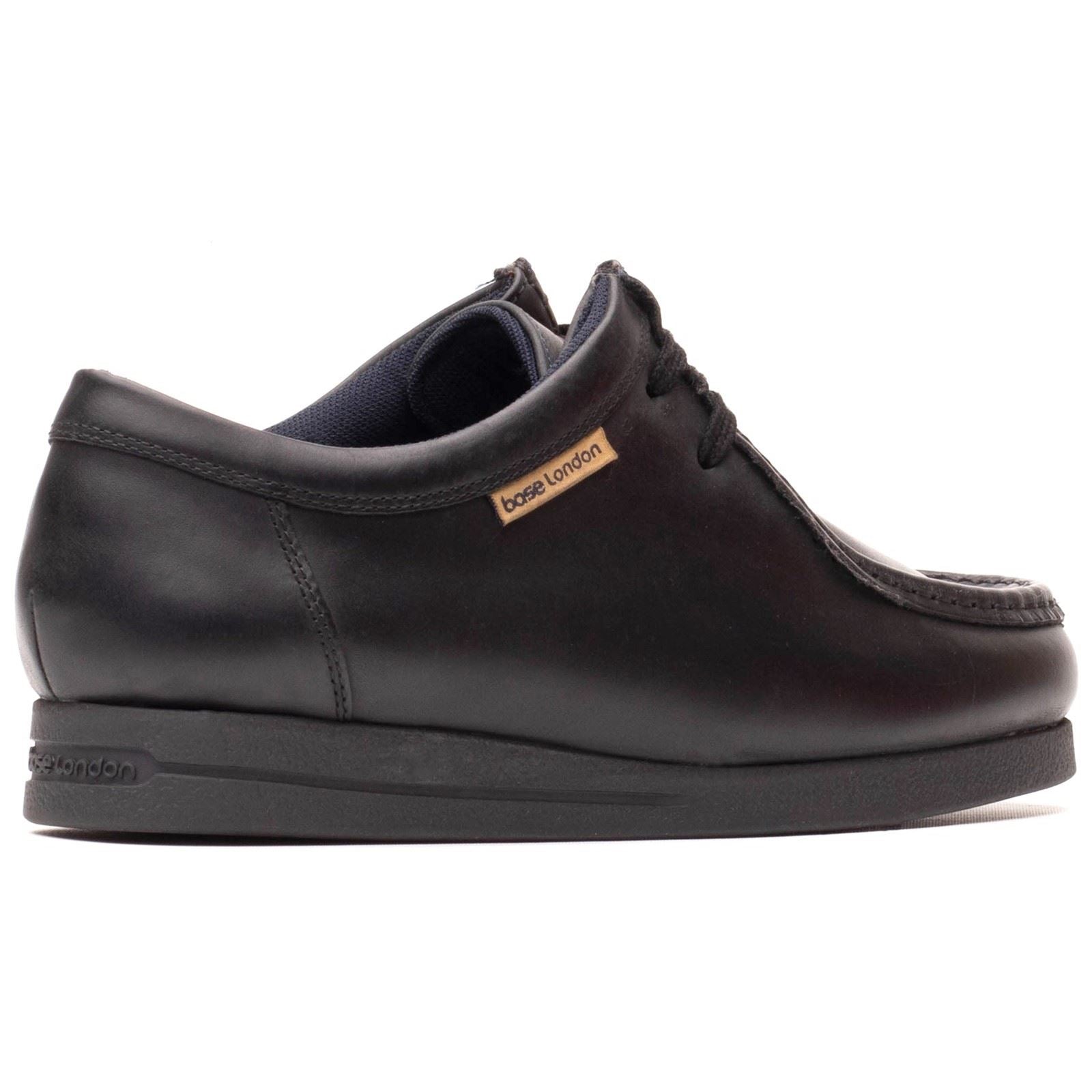 Base London Koko Chaussures Mocassins Noires En Cuir Pour Homme