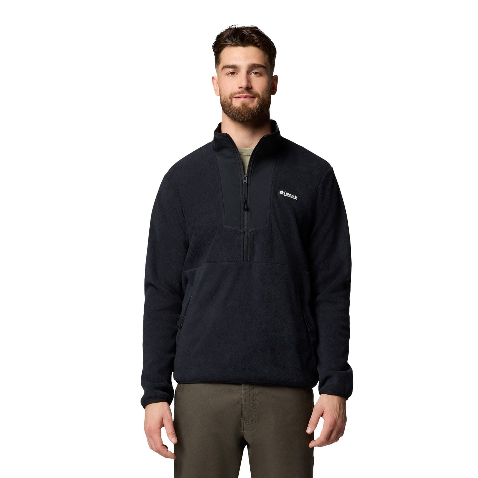 Columbia Sequoia Grove Half Zip Fleece Pulls À Col Zippé Noir En Polyester Pour Homme