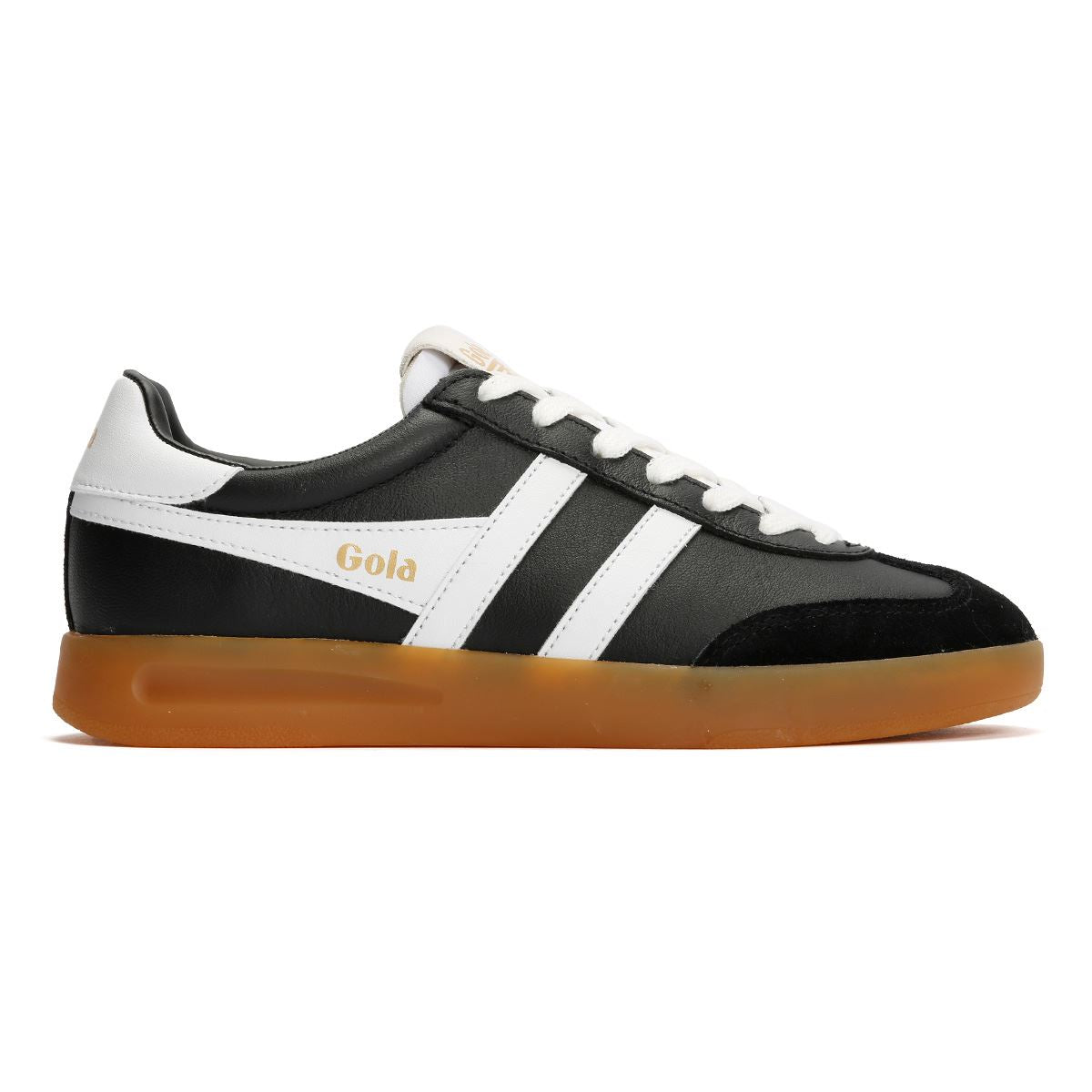 Gola Cyclone Baskets Noires En Cuir Pour Femmes