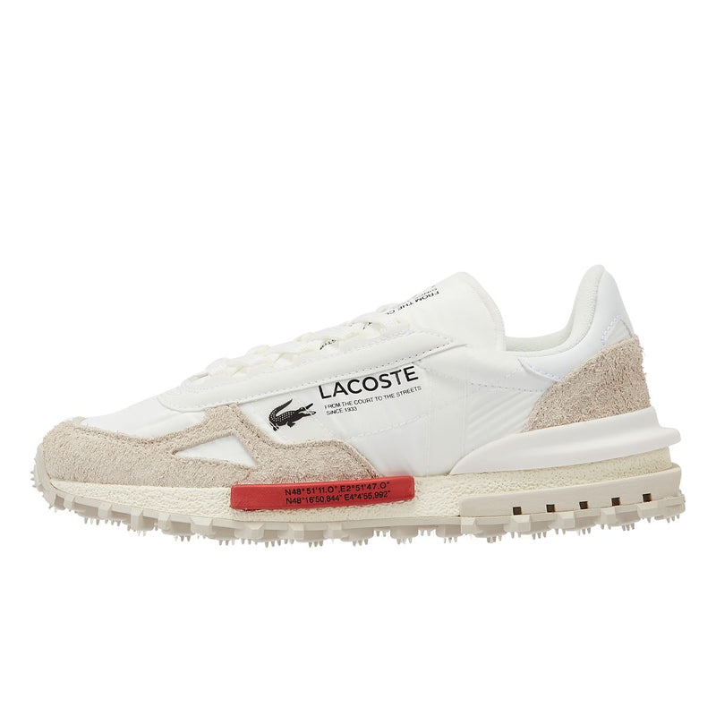 Lacoste Baskets De Sport Blanches/Rouges Pour Hommes Elite Active