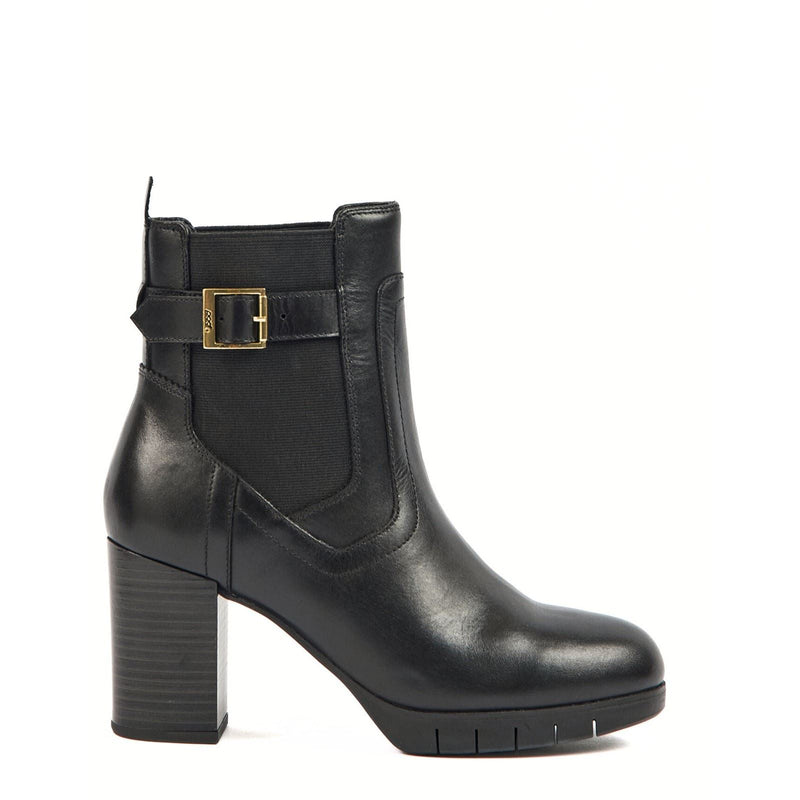 Pod Nala Bottes Noires Pour Femmes En Cuir/Textile