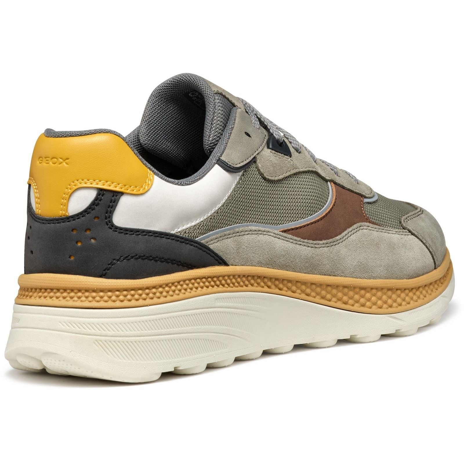 Geox U SPHERICA ACTIF X1 Sneakers Pour Homme En Mélange De Polyester Couleur Sauge/marron