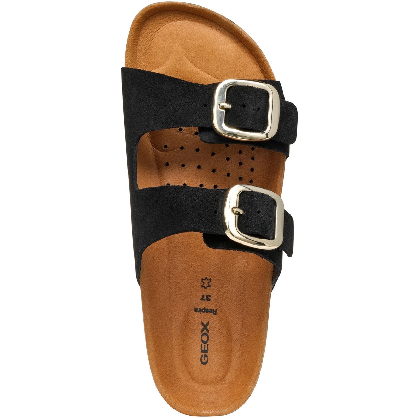 Geox D BRIONIA H Escarpins Compensés Noirs Pour Femmes En Cuir