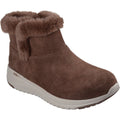 Skechers On-the-GO Stellar - Cozy Step Bottes De Cheville En Cuir Chocolat Pour Femmes Cozy Step Hiver
