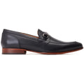 Base London Russo Mocassins Noirs En Cuir Pour Hommes