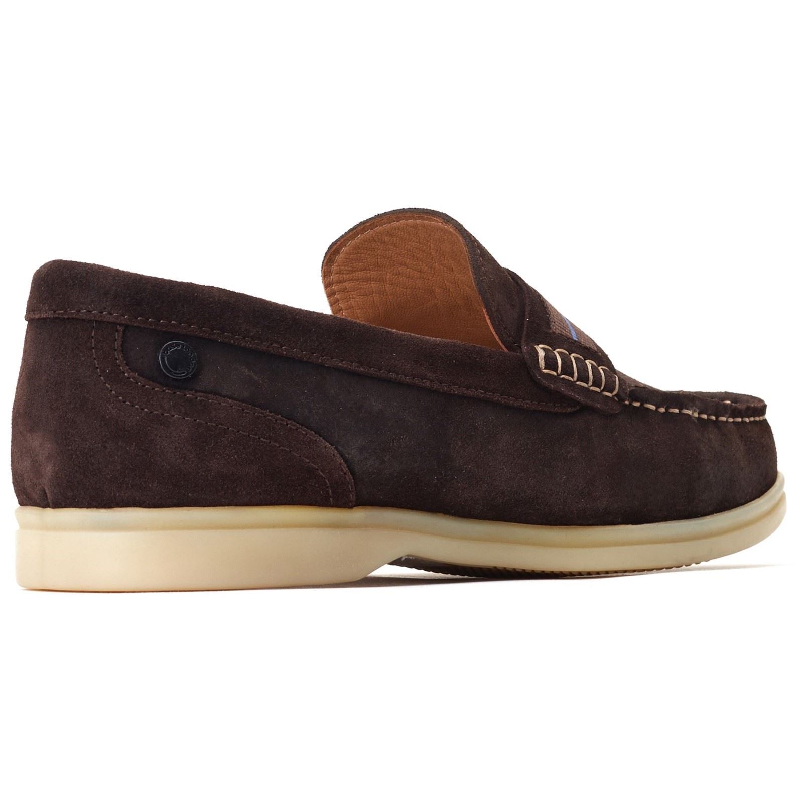 Base London Drum Chaussures Loafers Marron Brûlé Pour Hommes En Cuir