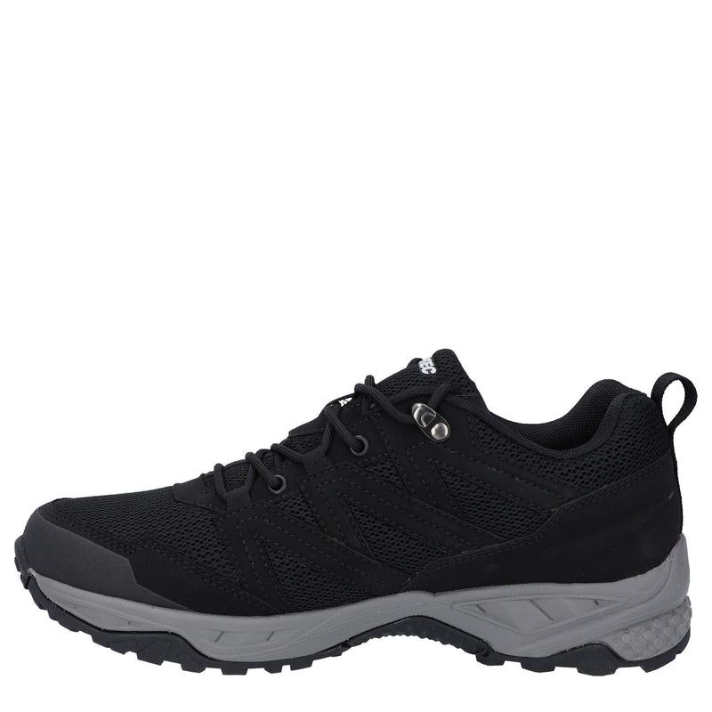 Hi-Tec Saunter WP Chaussures De Randonnée Noires Pour Hommes En Mesh Polyester.