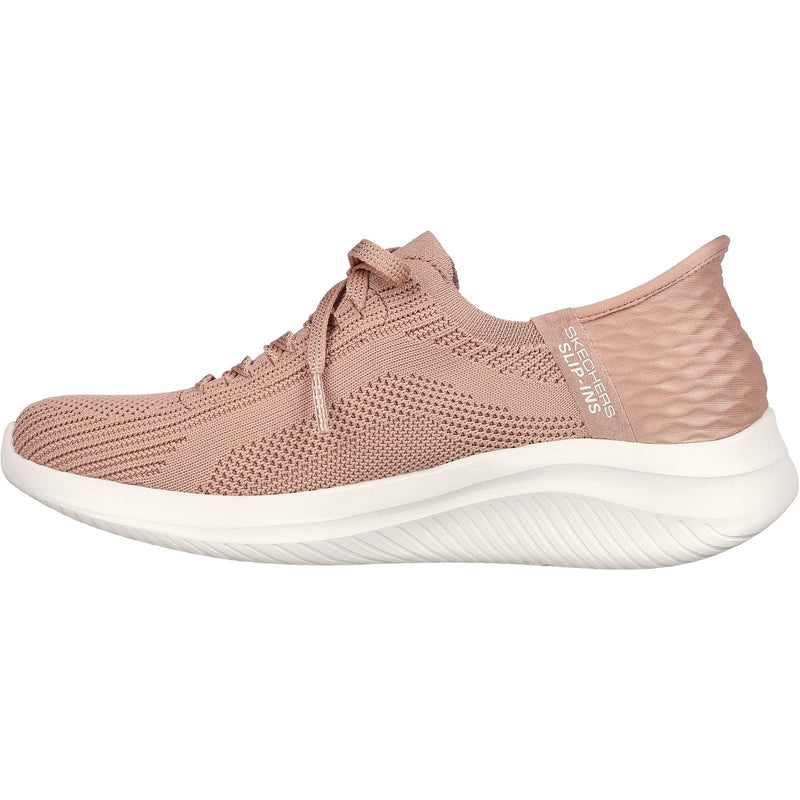 Skechers Ultra Flex 3.0 Brilliant Path Baskets En Toile Pour Femmes De Couleur Beige