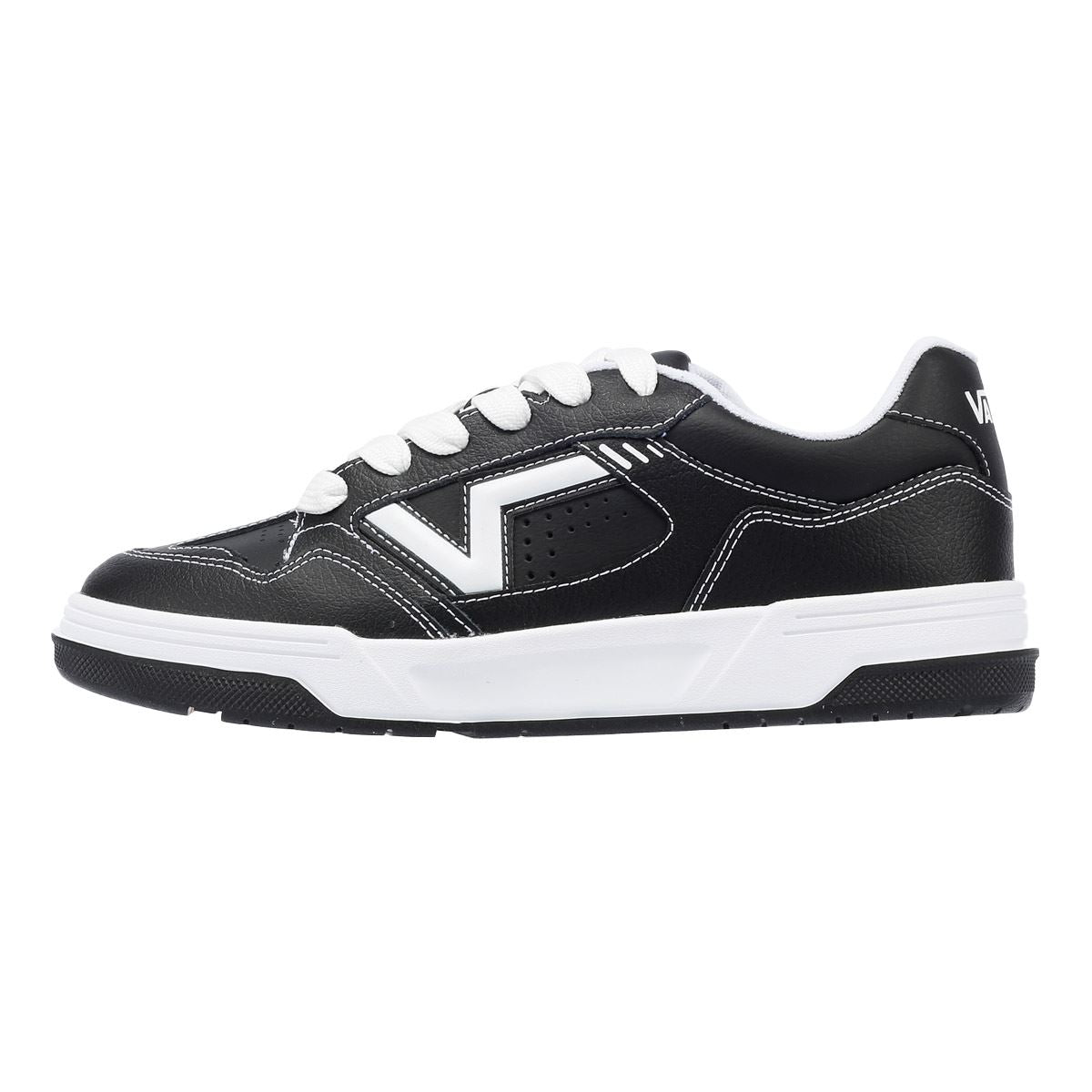 Vans Upland Baskets En Cuir Noir/Blanc