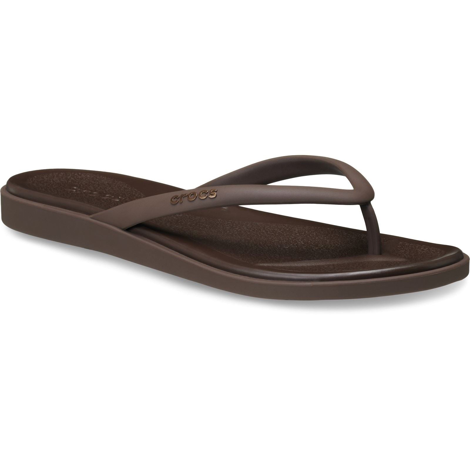 Crocs Miami Matte Flip Sandales En Café Eva Pour Femmes