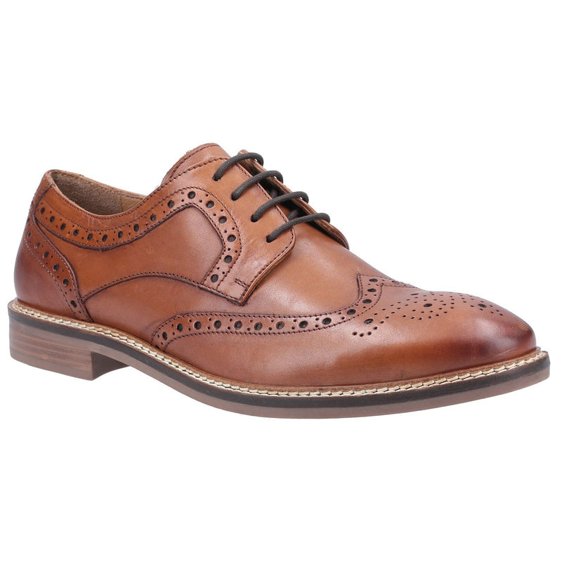 Hush Puppies Bryson Chaussures Brogues En Cuir Pour Hommes, Couleur Fauve