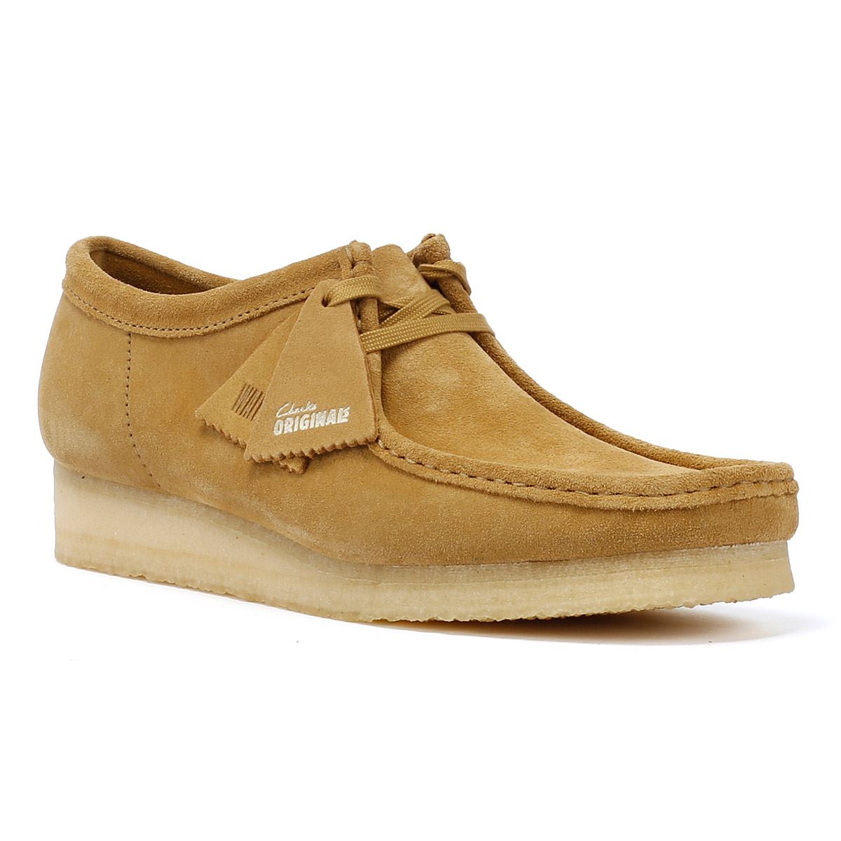 Clarks Originals Wallabee Chaussures En Daim Pour Hommes, Couleur Mousse De Chêne