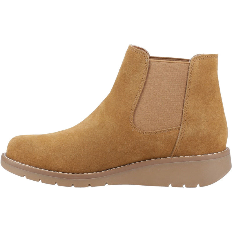 Hush Puppies Leonie Bottes Plates Chelsea Pour Femmes En Daim Brun Clair