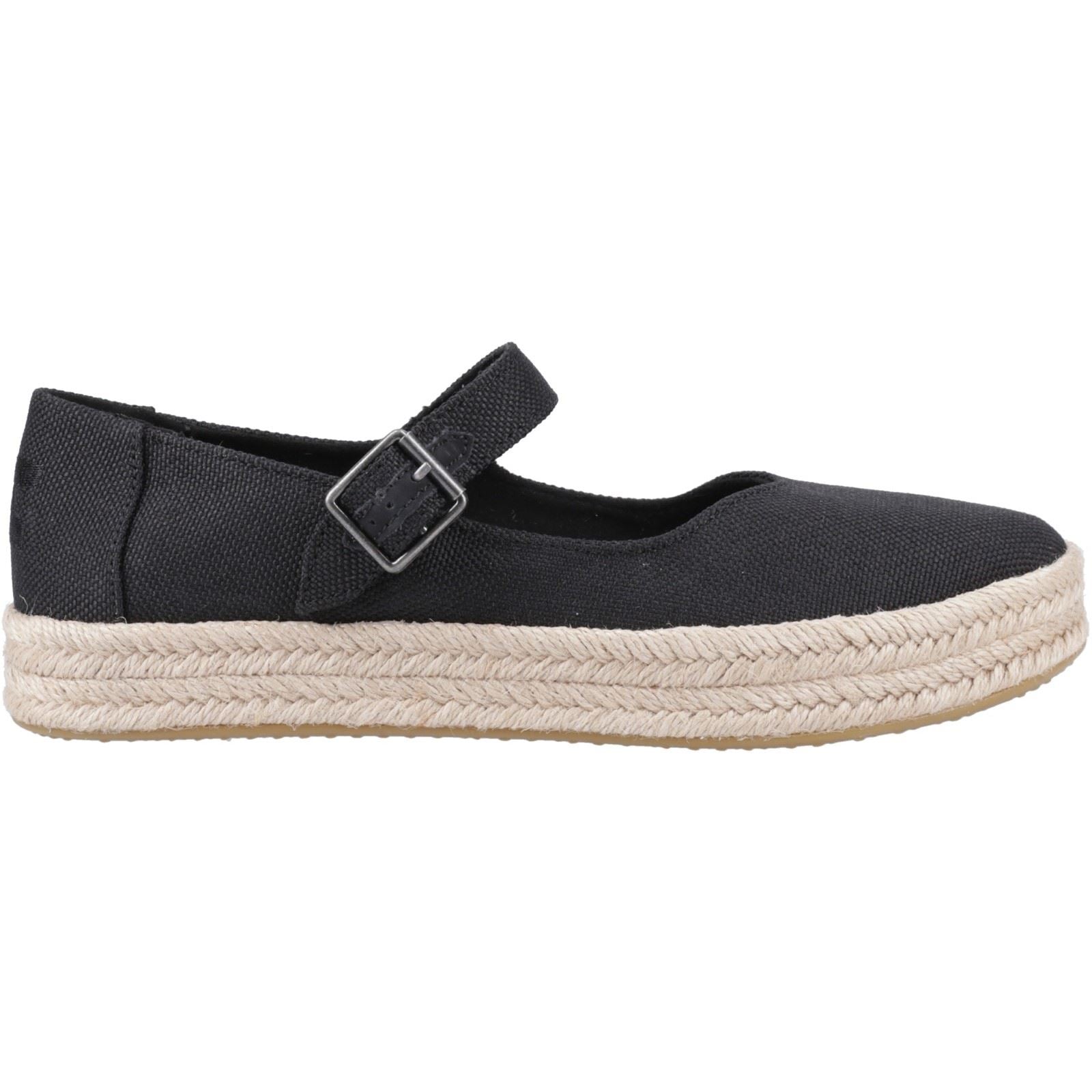 TOMS Carolina Mary Jane Espadrilles Noires Pour Femmes En Synthétique