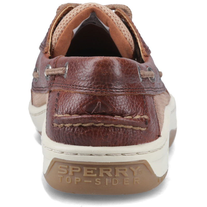 Sperry Billfish 3 Eye Chaussures Bateau Larges Pour Homme En Cuir Marron