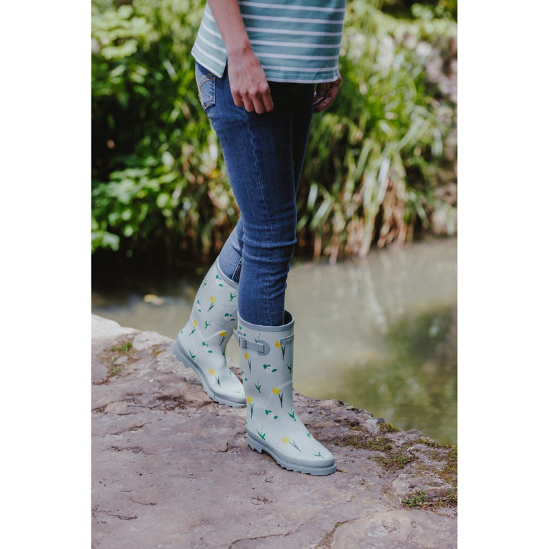 Cotswold Wildflower Tall Bottes En Caoutchouc Pour Femmes Couleur Menthe