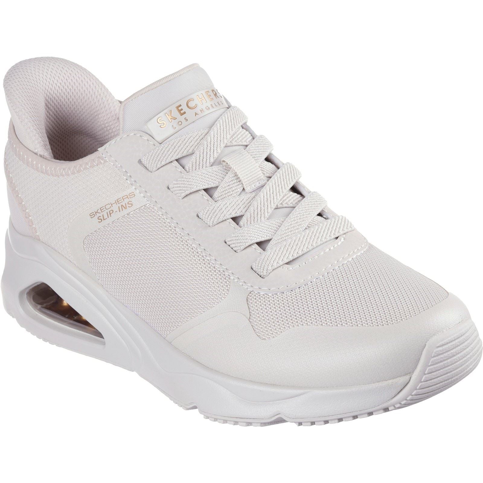 Skechers Tres-Air Uno Easy Steppers Chaussures De Sport Pour Femmes En Toile Blanc Cassé