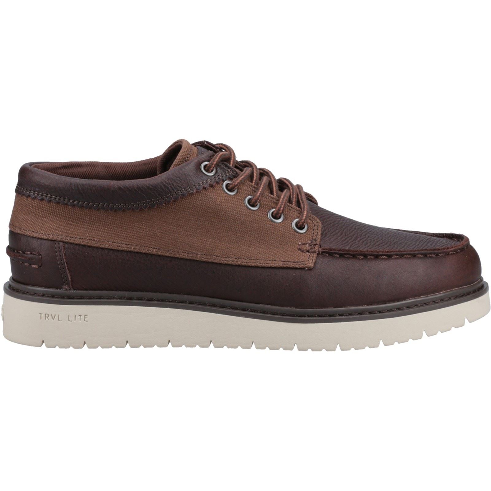 TOMS TRVL Lite Forrest Chaussures En Cuir Pour Hommes Brunes À Lacets