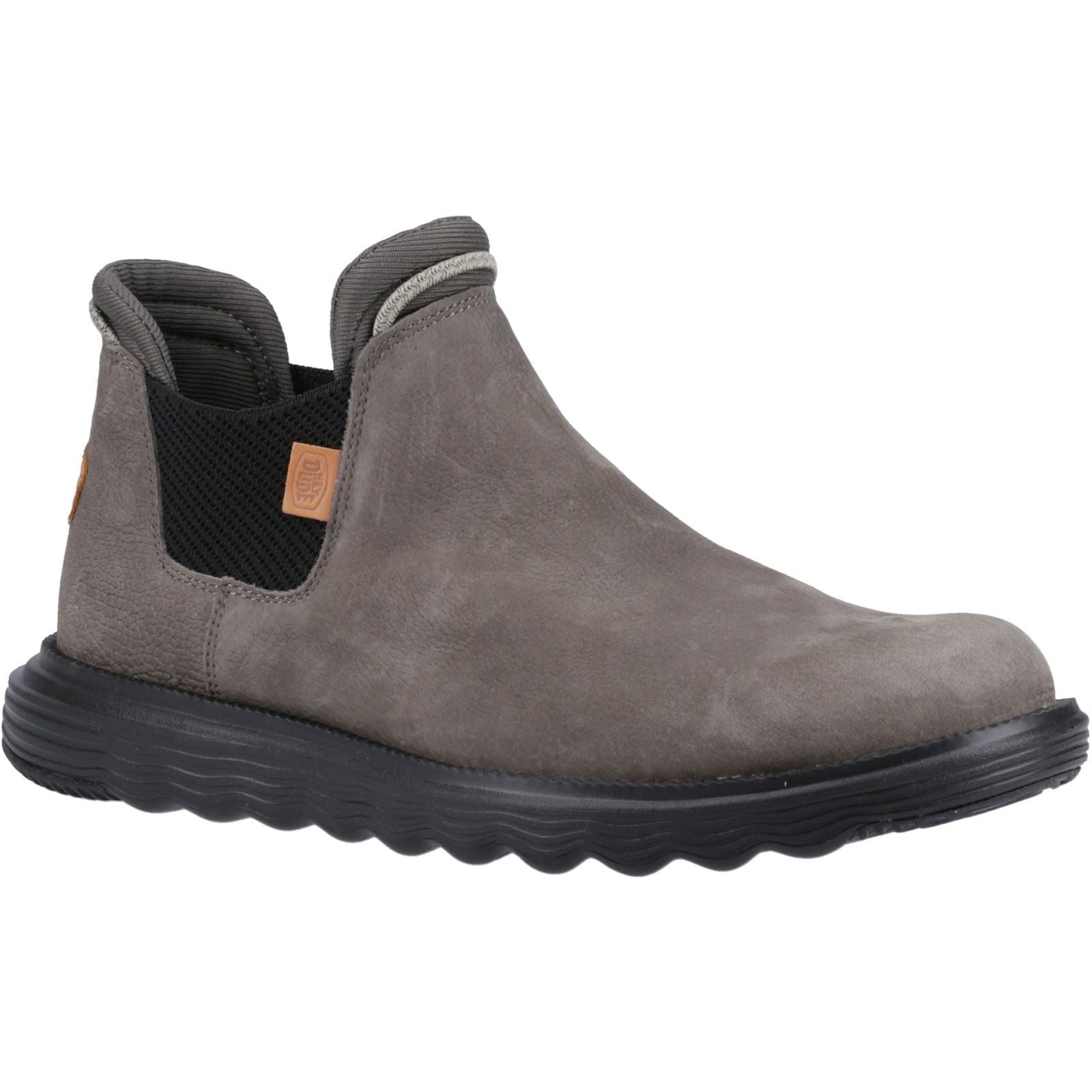 HEYDUDE Branson Bottes Grises En Cuir Pour Homme