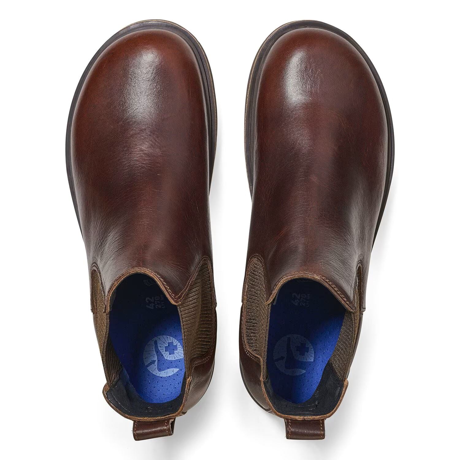 Birkenstock Highwood Chelsea Bottes Marron En Cuir Pour Femmes