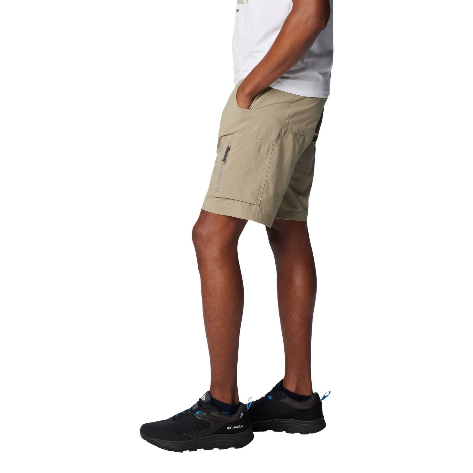Columbia Silver Ridge Utility Cargo Short Shorts En Polyester Pour Hommes, Marron, Longueur Genou
