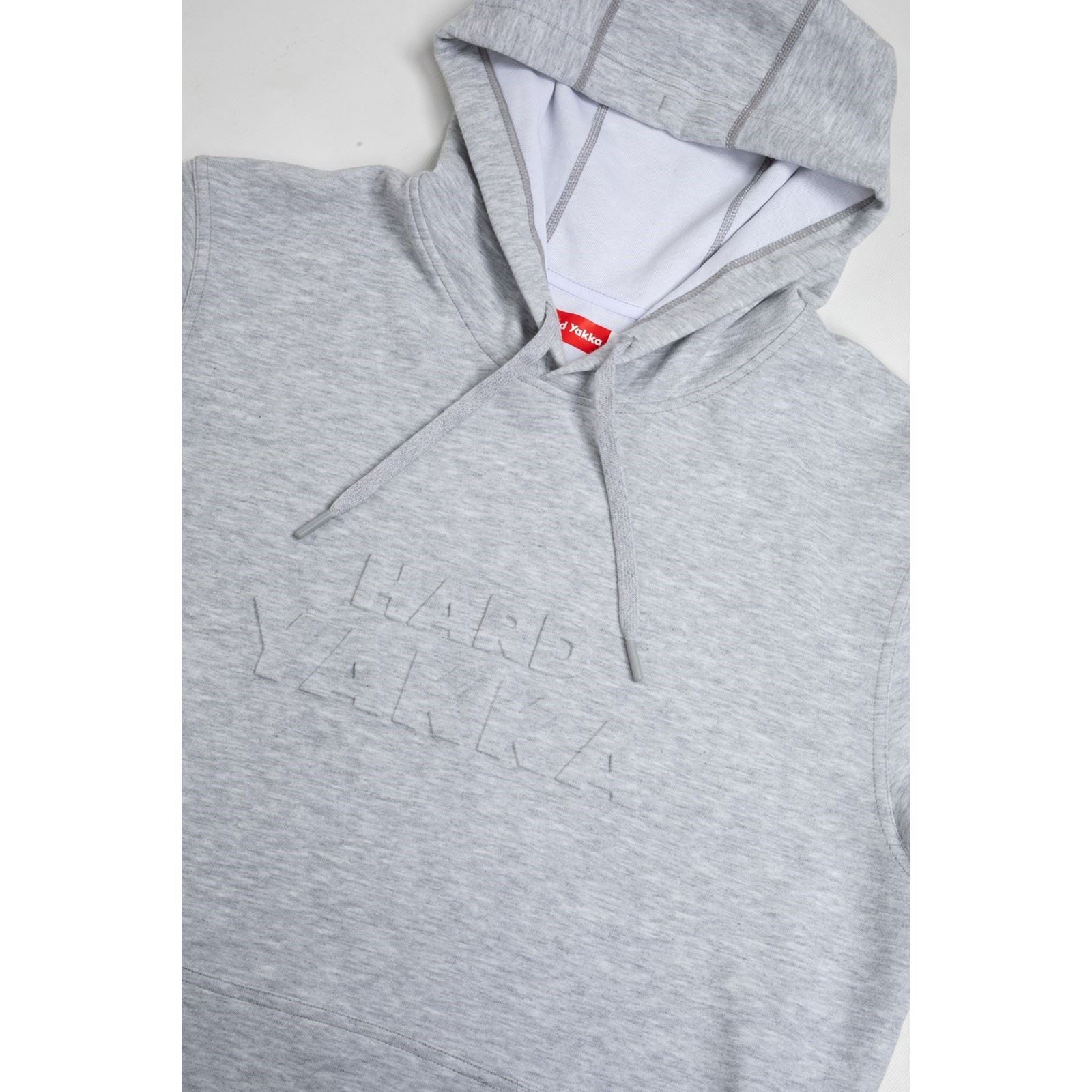 Hard Yakka Embossed Pullover Sweat À Capuche Gris En Coton Pour Homme