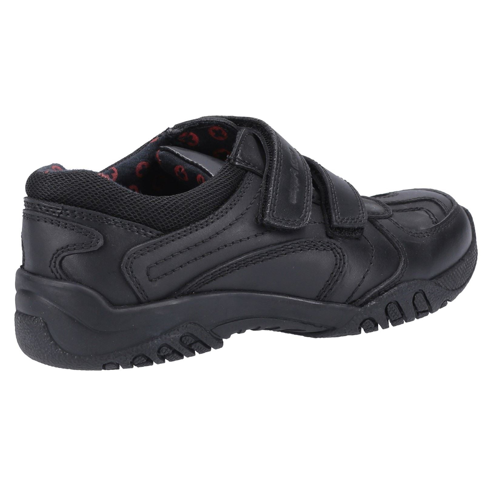 Hush Puppies Jezza 2 Senior Chaussures Noires Pour Garçons En Cuir
