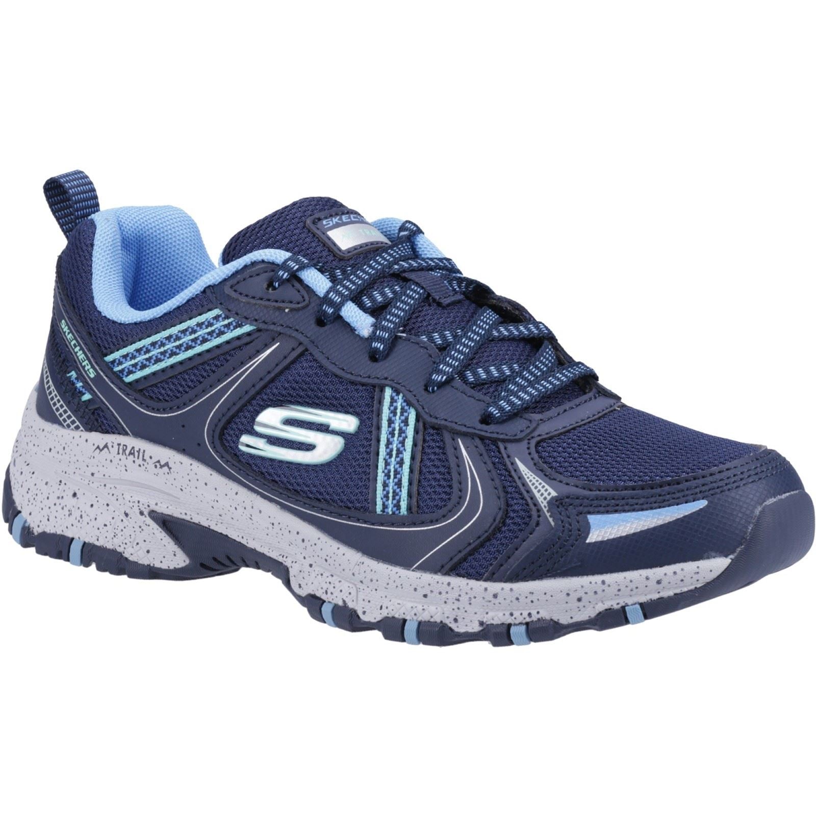 Skechers Hillcrest Baskets En Cuir Pour Femme Bleu Marine/Bleu