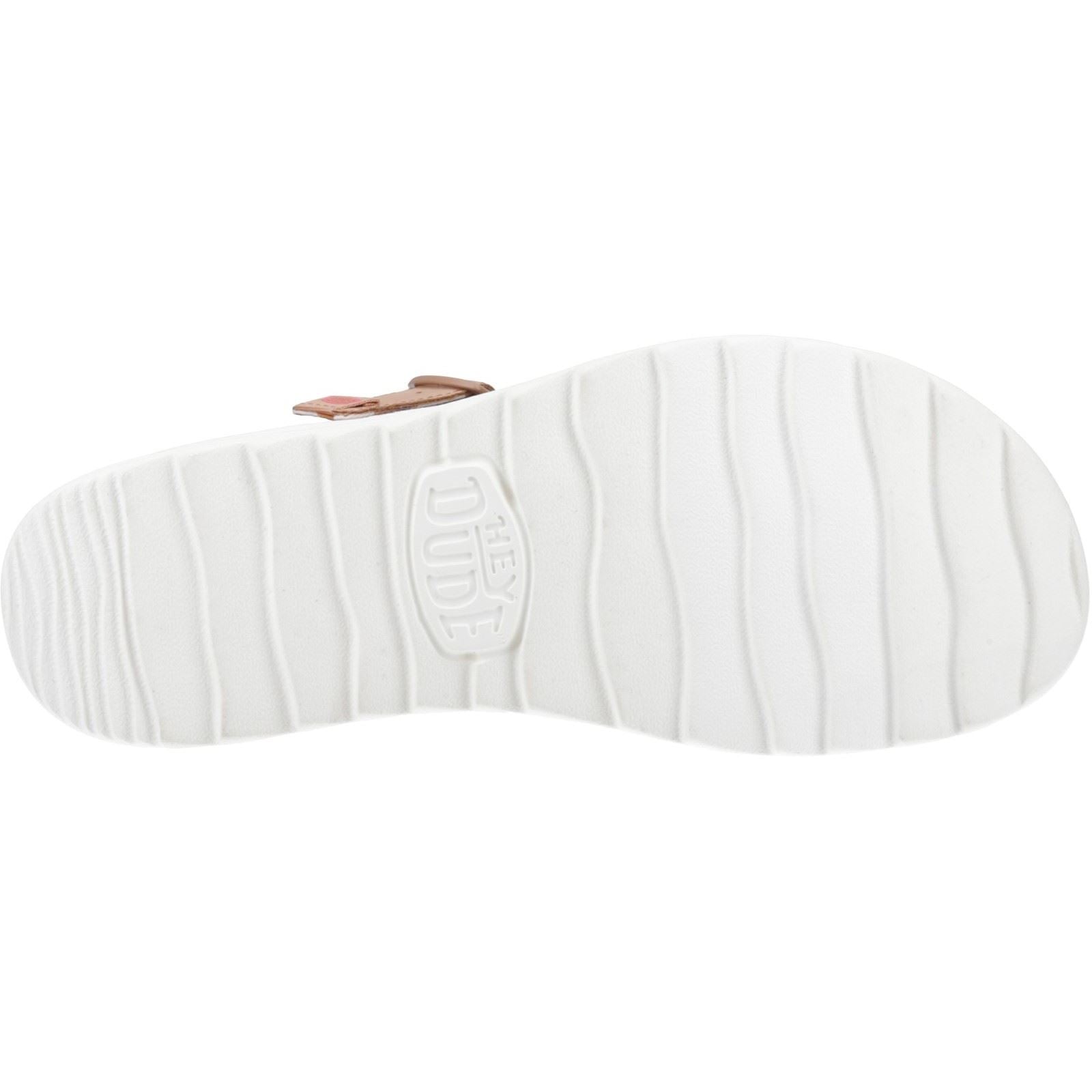 HEYDUDE Delray Buckle Classic Sandales Pour Femmes En Polyester De Couleur Beige