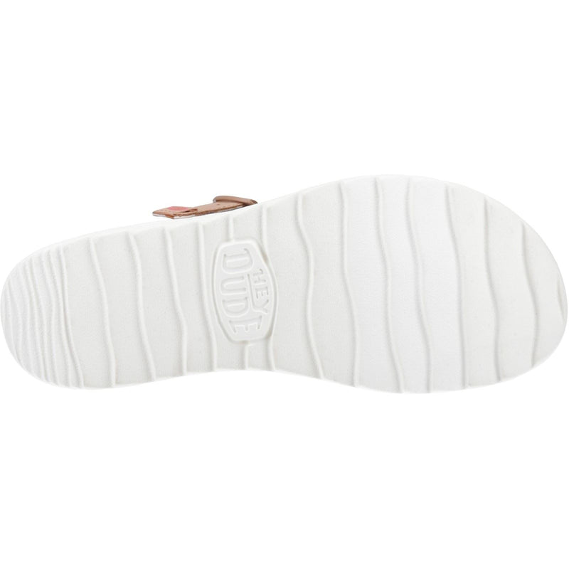 HEYDUDE Delray Buckle Classic Sandales Pour Femmes En Polyester De Couleur Beige