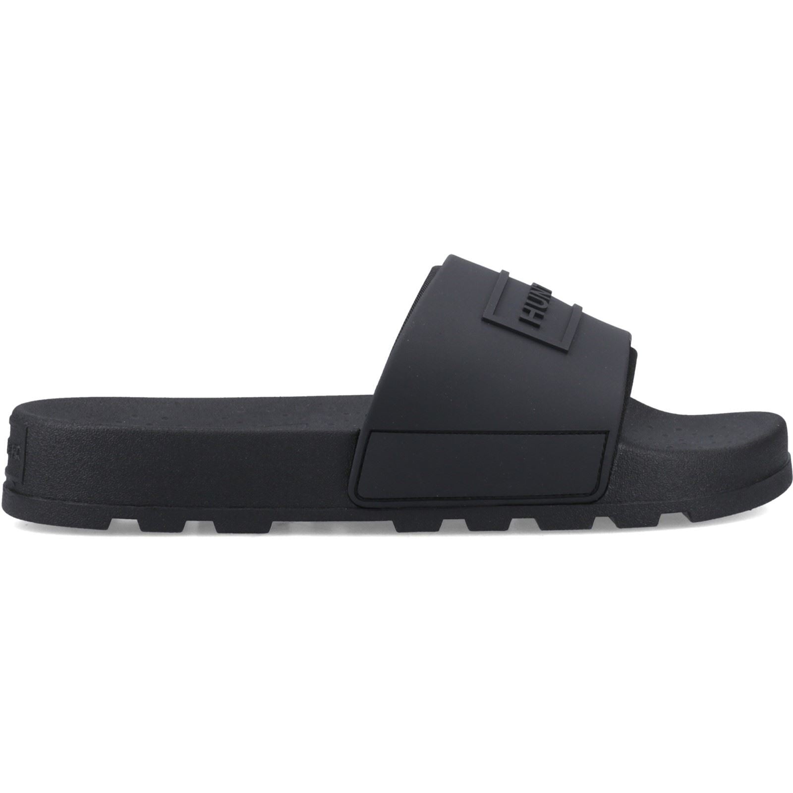 Hunter Core Embossed Slider Slides En Polyester Noir