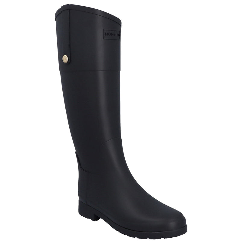 Hunter Refined Riding Bottes En Caoutchouc Noires Pour Femmes