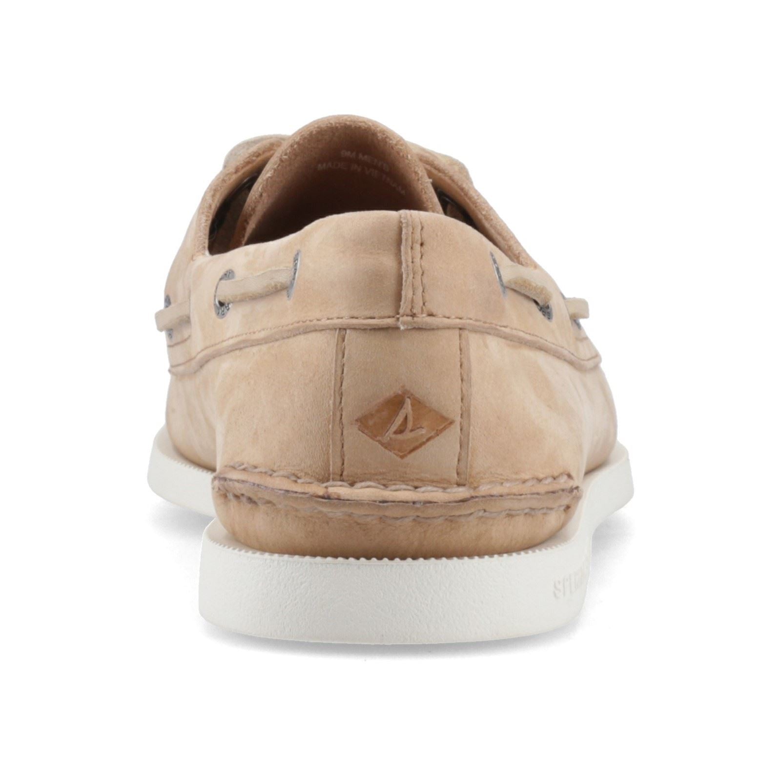 Sperry Authentic 2 Eye Boat Chaussures De Bateau Multi En Lin Pour Hommes En Cuir