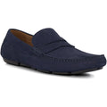 Dune Bradlay Chaussures Mocassins Bleues Pour Homme En Suède